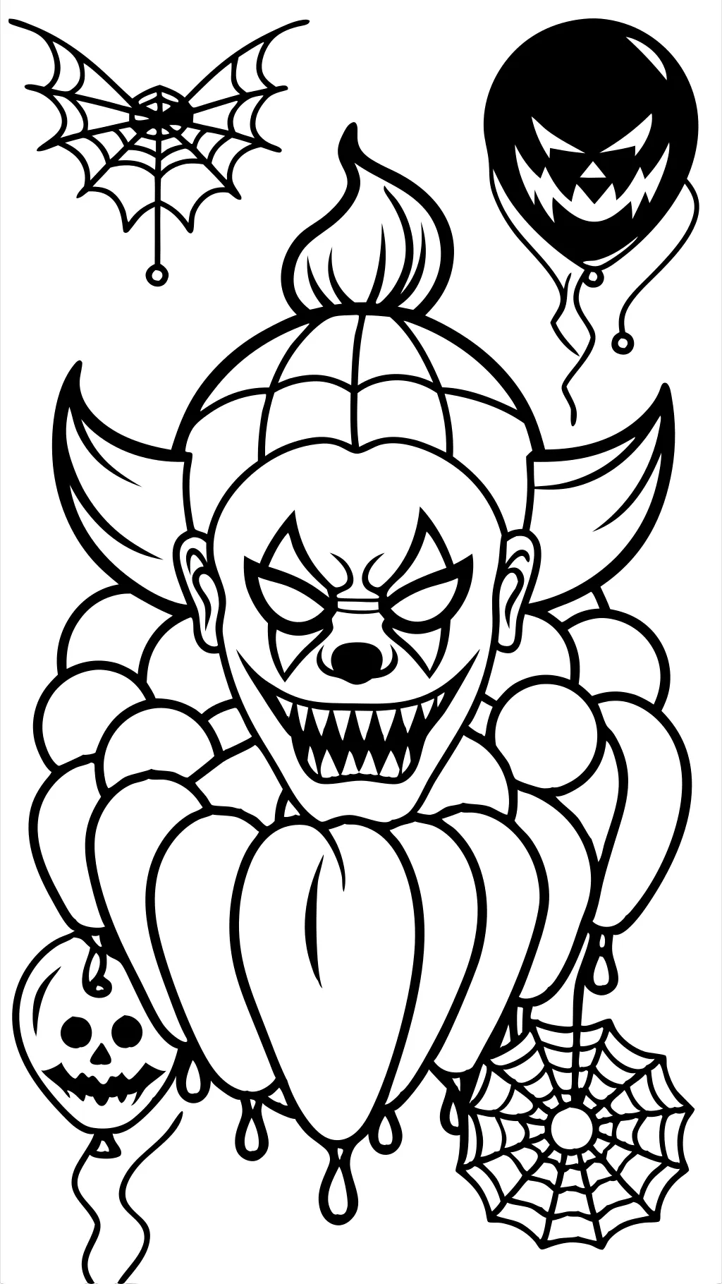 scary clown coloring pages